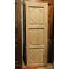 pti638 - porta / anta in pioppo semplice, a tre pannelli, misura cm l 63 x h 194