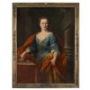 Anonimo del XVIII secolo, "Ritratto di Eleonora Cambiaghi moglie di Ferdinando Orsi con mantello rosso"