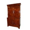 Credenza Doppio Corpo Francese in Legno di Noce del 1800 4 Ante
