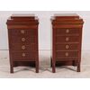 Antichi comodini Biedermeier del 1800 in mogano