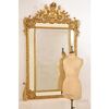  ELEGANTE SPECCHIO ANTICO CON PUTTI, CORNICE DORATA, SPECCHI LATERALI, DEL XIX SECOLO. (SPCP176)