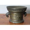 Antico mortaio in bronzo spettacolare 1859 con Stemma e nome  Farmacia. Mis h 17 diametro cm 24 