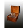 Antica scatola porta bottiglie liquori francese del 1800 Stile Carlo X in legno di palissandro con intarsi