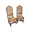 Set di 4 sedie stile Rinascimento – Legno di noce, imbottitura in gobelin