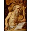 San Girolamo Olio su tavola del XVI secolo italiano dell'entourage di Prospero Fontana (Bologna 1512 - 1597)