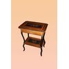 Toilette del 1800 francese in ebano con intarsi floreali 