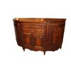 Grande Credenza Provenzale Scantonata XIX Secolo Legno di Noce e Radica