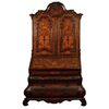 Splendido trumeau olandese del 1700 in radica di noce riccamente intarsiato