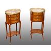 Pair of antique Napoleon III bedside tables in precious exotic woods. France 19th century.