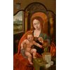 Madonna in trono con Bambino, Maestro del Pappagallo (Anversa, primi del XVI secolo), seguace