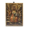 Icona in legno con Cristo Pantocratore - Russia XIX secolo
