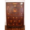 Secretaire olandese Impero di fine 1700 in piuma di mogano 