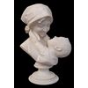 " AMORE MATERNO " - SCULTURA IN ALABASTRO - EMILIO FIASCHI (1858 - 1941)