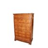 Secretaire Francese del 1800 Stile Impero In Radica di Olmo con Marmo Nero