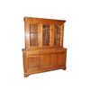 Grande credenza Austriaca 3 porte vetro e 3 chiuse in legno di olmo stile Rustico