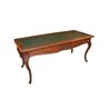 Tavolo Scrivania Con Piano in Pelle in Legno di Rovere Stile Provenzale 1800