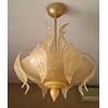 Lampadario di Barovier e Toso in vetro pulegoso dorato. 