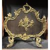 AL321 - Parascintille Rocaille in bronzo dorato, epoca '800, misure cm L 73 x H 73 x P 20