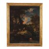 Dipinto Paesaggio con Figure
