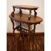 Antico tavolino francese 2 piani in rovere del 1800 francese 