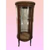 Vetrinetta francese tonda del 1800 stile Transizione con bronzi e marmo rosso Francia