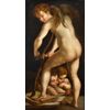 Amore che fabbrica l’arco, Seguace di Francesco Mazzola, Parmigianino (Parma, 1503 - Casalmaggiore, 1540)