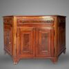 Antique walnut notched sideboard from the 19th century     
