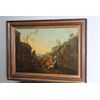 Antico dipinto olio su tela fiammingo epoca XIX sec . Grande qualità scena rurale campestre. Mis 96 x 64 