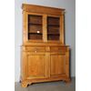 Antica credenza doppio corpo toscana pioppo massello XIX sec . restaurata naturale .Dispensa mis 125 x 50 . h 203