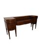 Grande credenza sideboard inglese stile Vittoriano del 1800 in mogano e piuma di mogano
