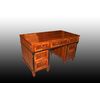 Scrivania italiana di inizio 1800 stile Impero in legno di noce