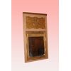 Caminiera specchiera francese del 1800 stile Luigi XVI dorata e laccata