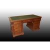 Scrivania ministeriale francese del 1800 in legno di mogano con cassetti