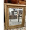 Specchiera francese del 1800 rettangolare dorata foglia oro
