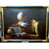 San Girolamo con libro olio su tela Post caravaggesco del Sec. XVII