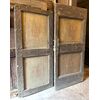 PTIR263 - N. 2 porte rustiche laccate, misure cm L 84/80 x H 188/177