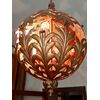 Lampadario in metallo ramato diam. 48 cm.