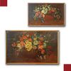 COPPIA DI DIPINTI CON FIORI PRIMI XIX SECOLO