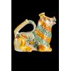 Fiasca scalda-mani in maiolica a forma di cane ( o leone).Ariano Irpino.