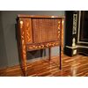 Mobiletto comodino olandese del 1700 1800 a serrandina riccamente intarsiato