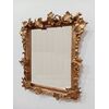 Specchiera dorata con foglie e tralci - specchio - cornice barocca - fine 800