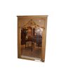 Grande specchiera caminiera del 1800 stile Luigi XV dorata e laccata 