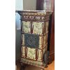 Stufa in ceramica policroma liberty francese