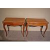 Coppia di tavolini da gioco consolle stile Luigi Filippo del 1800 in legno di mogano