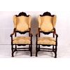 Coppia di poltrone in rovere inglesi del 1800