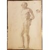 Disegno di epoca neoclassica raffigurante figura maschile