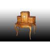 Bonheur du jour scrittoio stile Luigi XV di metà 1800 con medaglione in porcellana di Sevres