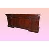 Grande Servante credenza inglese in mogano e piuma di mogano stile Vittoriano del 1800