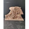 Maestosa scultura - Leone di San Marco - marmo nembro rosa - H 30 cm