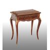 Tavolino-Fioriera antica Napoleone III Francese in legni policromi con applicazioni in bronzo dorato periodo XIX secolo.